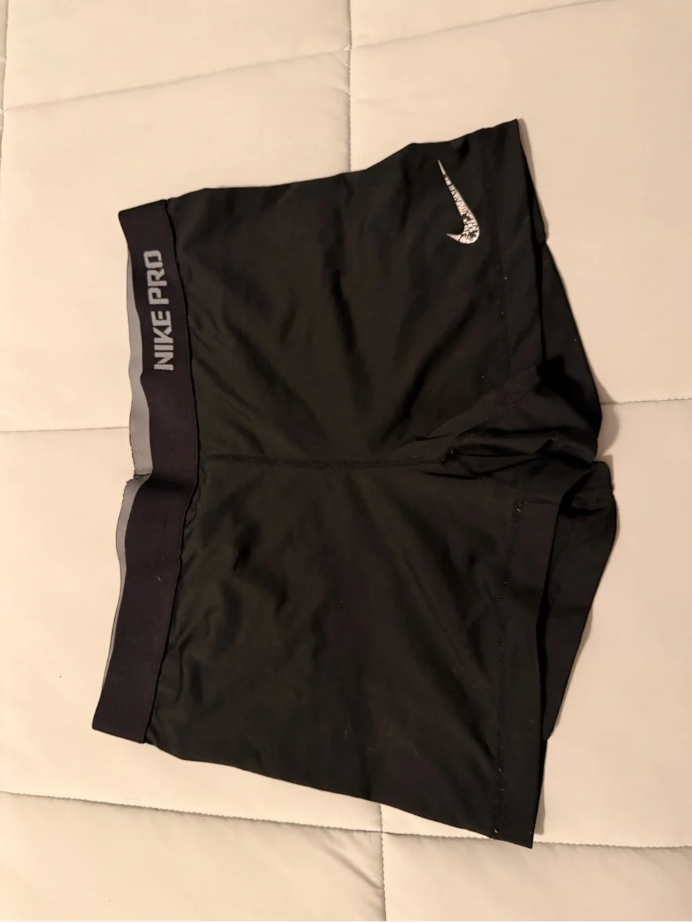 Nike Black Pro Compression Shorts with Reflective Swoosh